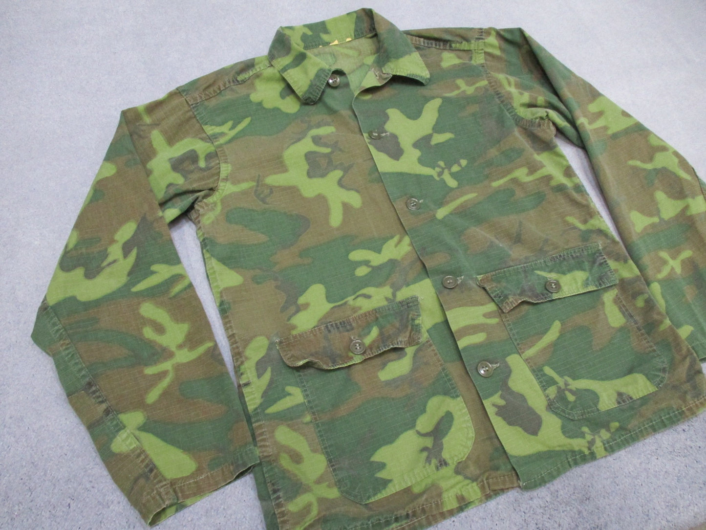 Rare Vietnam War ARVN‑Made ERDL Advisor Jacket Ripstop Camo In‑Country Made