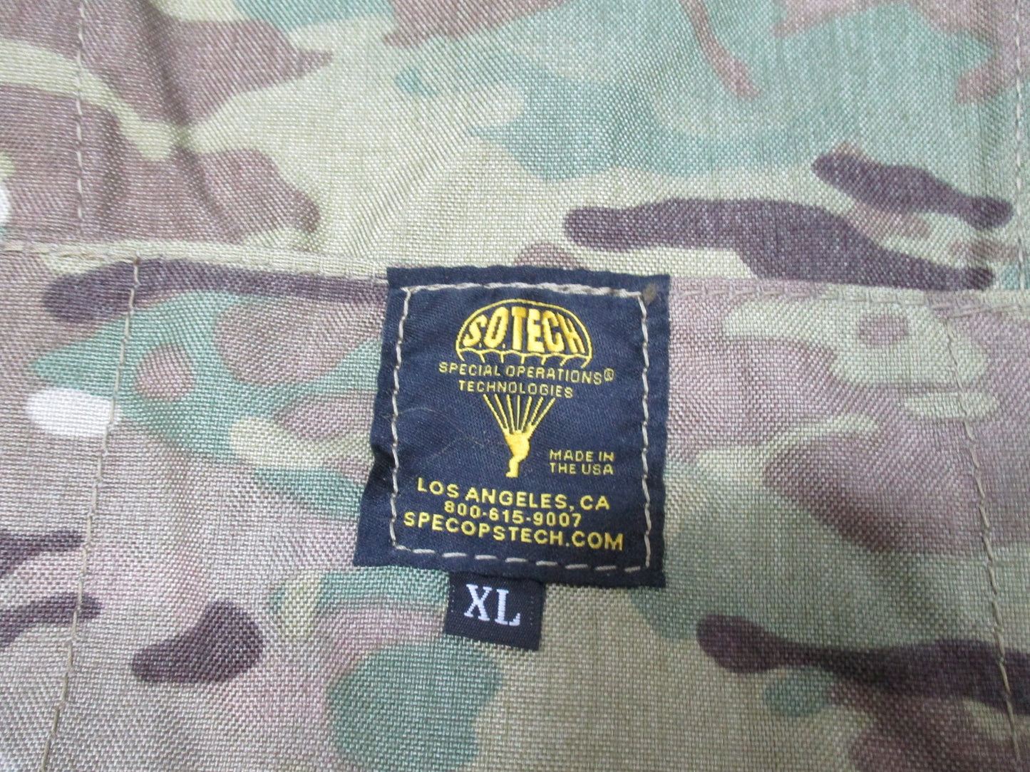 S.O.Tech Multicam Plate Carrier XL Fits 11x14 SAPI Made in USA Rare Army OCP