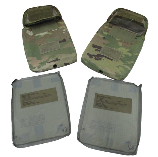 SET ARMY OCP SCORPION MULTICAM SIDE PLATE HOLDER POCKETS 6x8 w. SOFT INSERTS