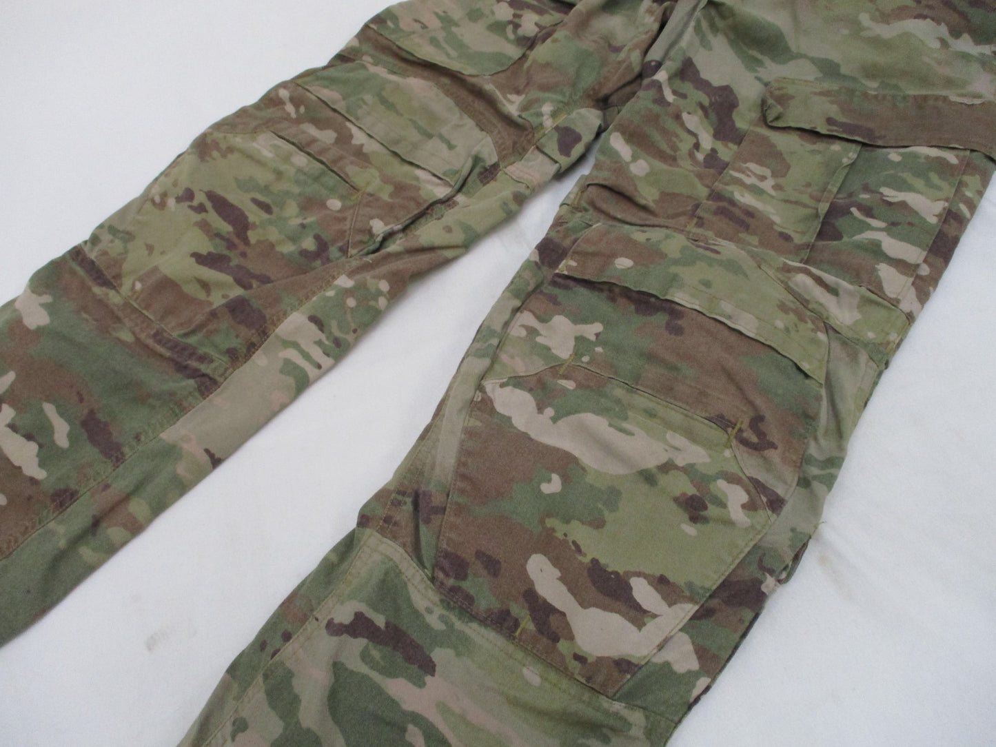 Used Army advanced combat pants with knee pad slots, small/regular size, Scorpion OCP camouflage, by Centex Military Gear.