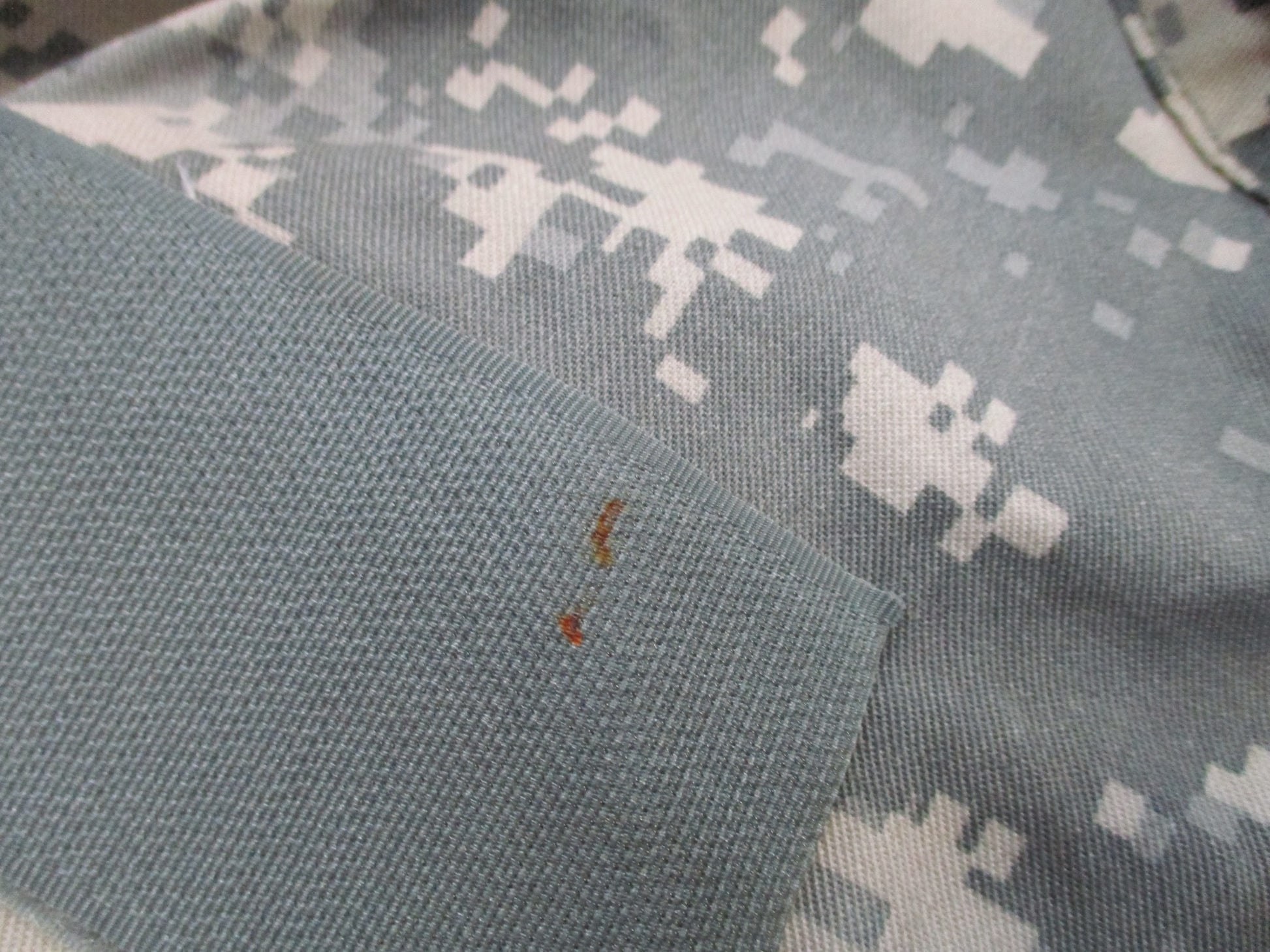 Used Centex Military Gear UCP Type III Army mechanic coveralls in large size, digital camouflage with multiple pockets and durable fabric.