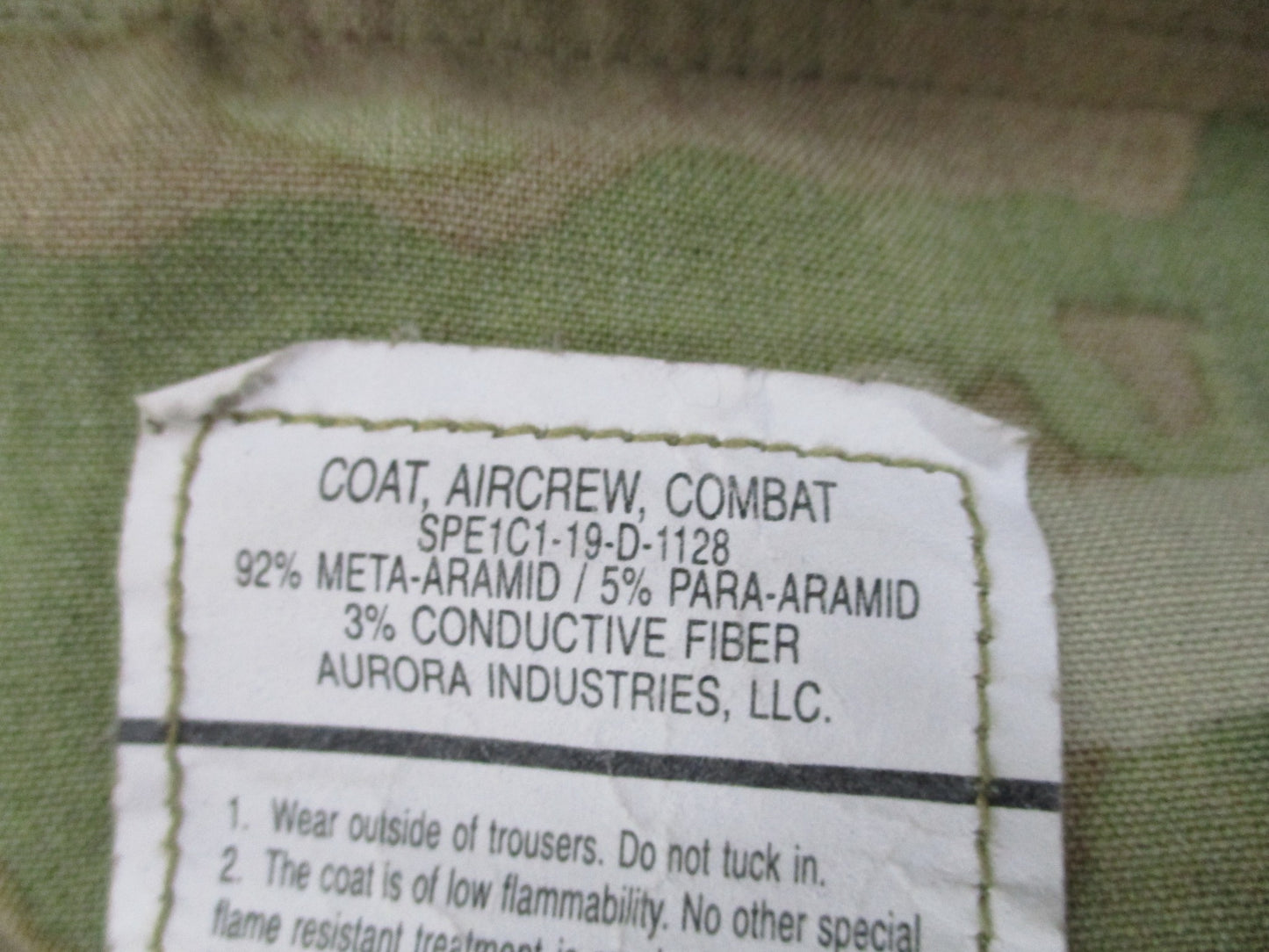 USED ARMY OCP SCORPION COMBAT AIRCREW UNIFORM TOP AVIATION COAT MEDIUM/LONG A2CU