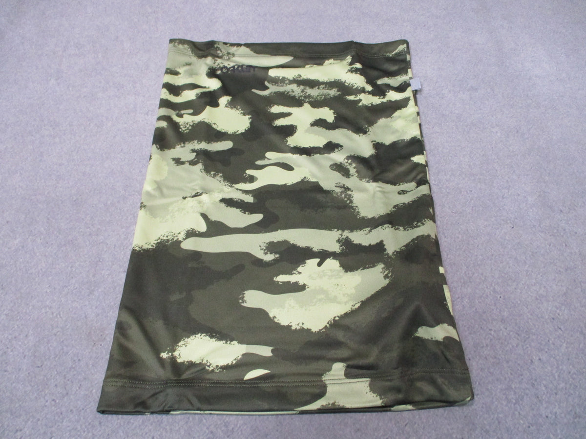 Oakley Hydrolix neck gaiter in L/XL Painted Green Camo pattern, FOS900712 layered fabric design