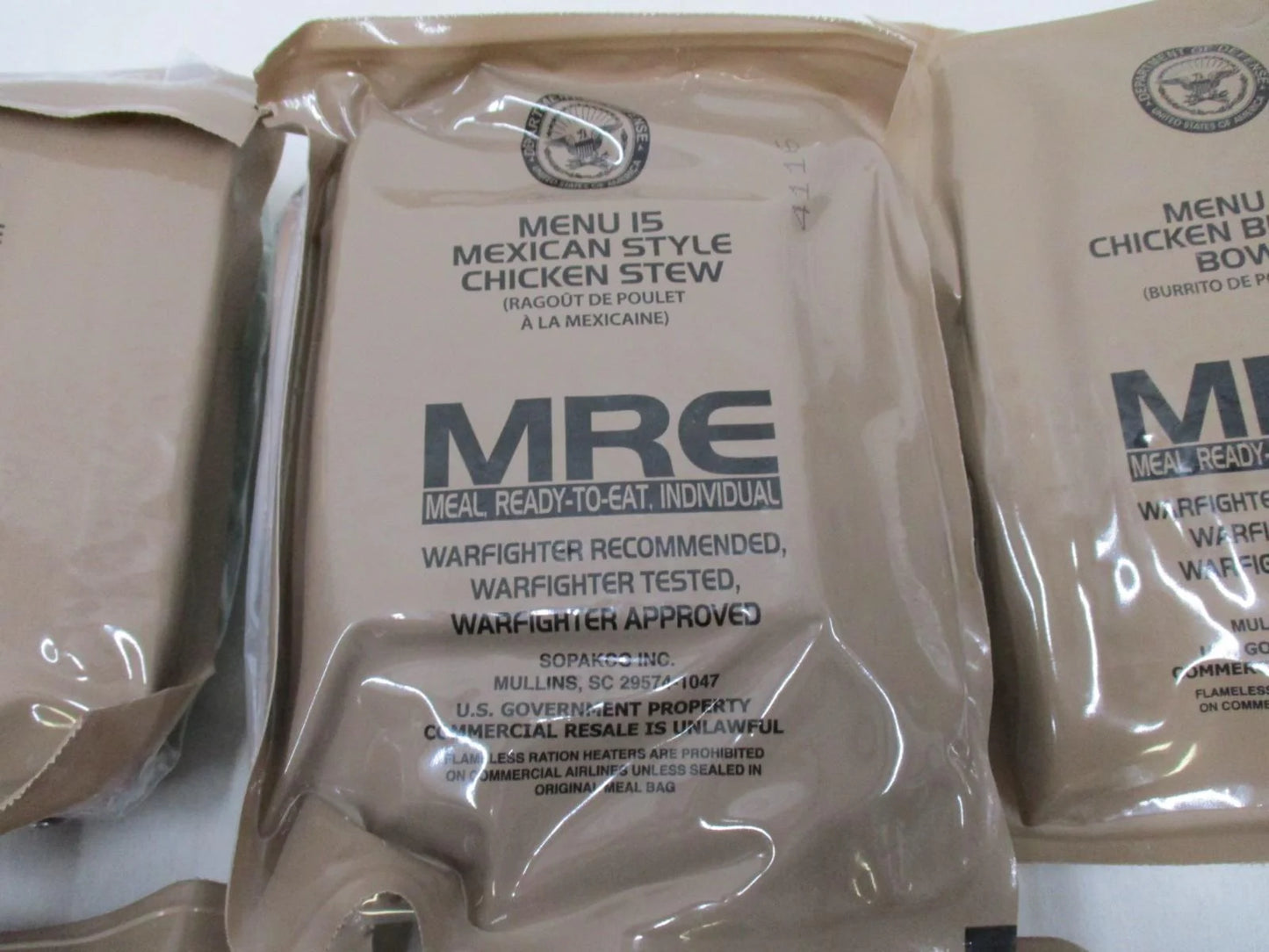 New Official American Military MRE Individual  Single Meal You Pick INSP. 2027