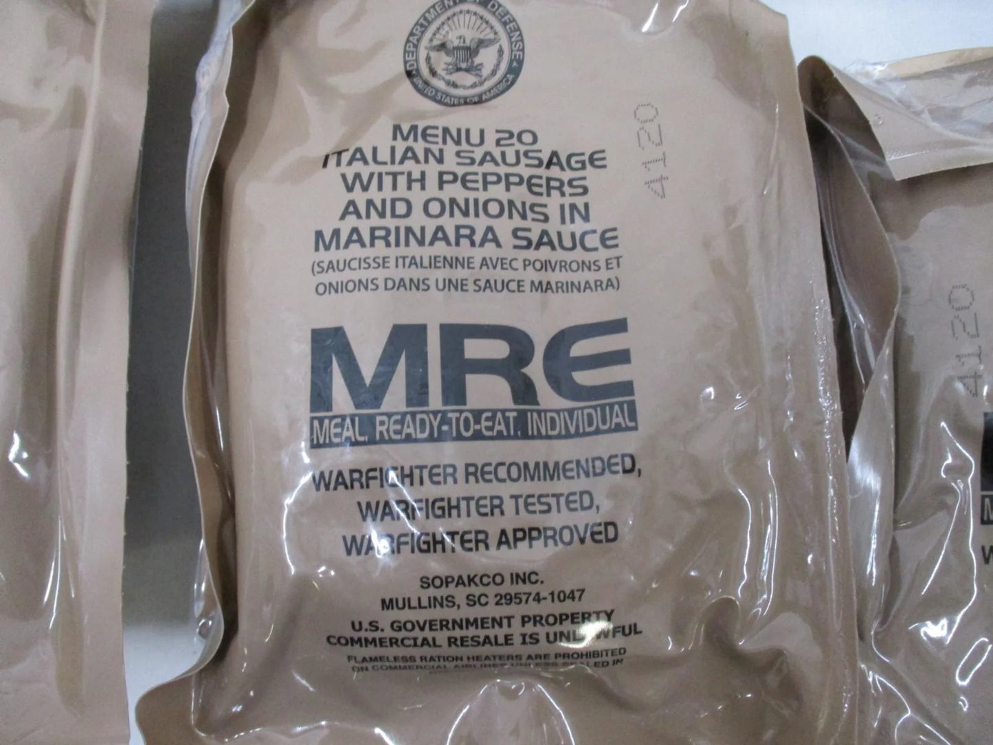 New Official American Military MRE Individual  Single Meal You Pick INSP. 2027