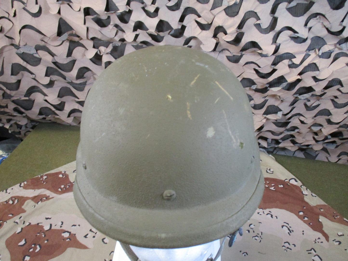 US Military PASGT Helmet Woodland Cover & New Headband Size XS Surplus 9157