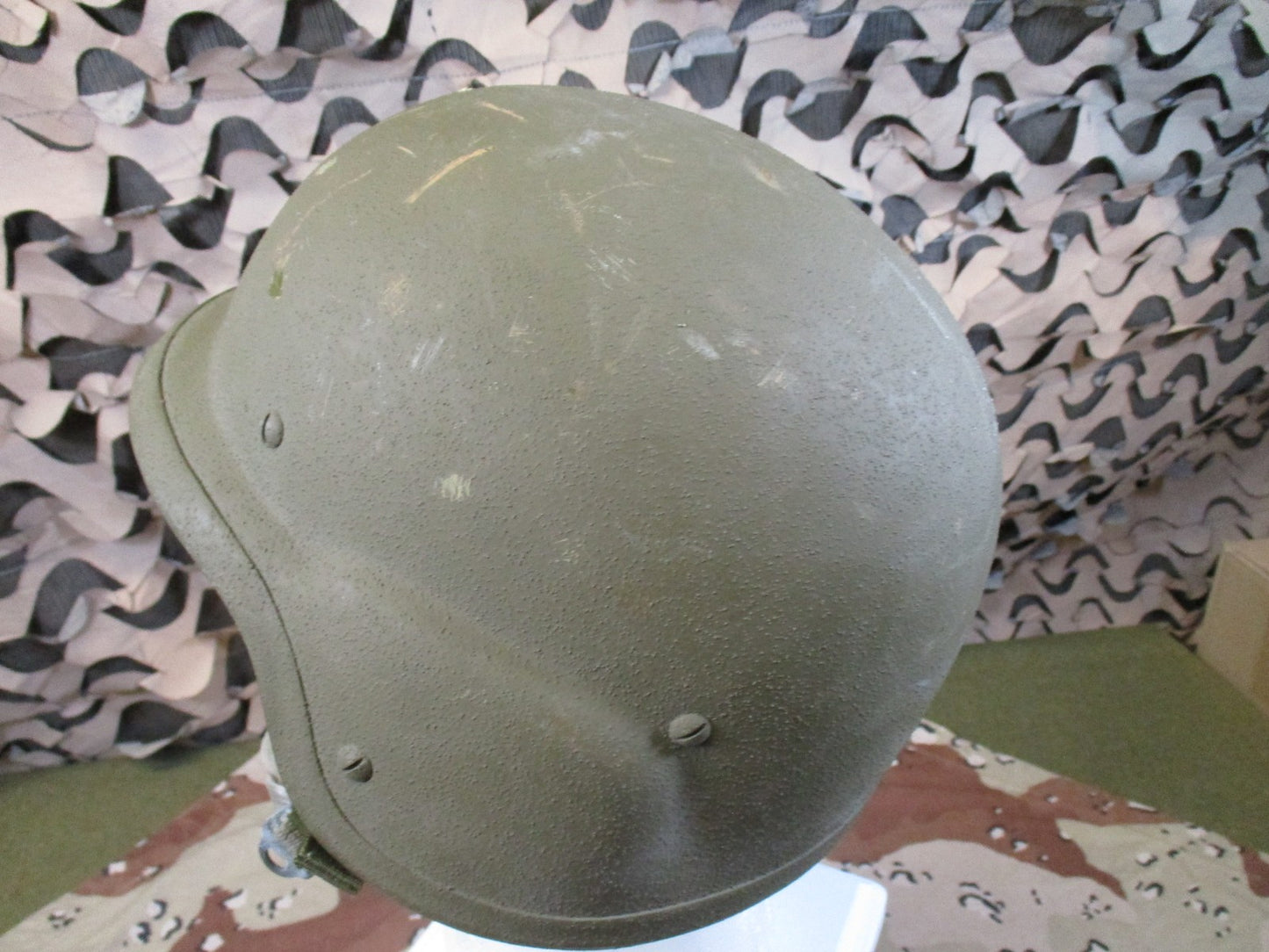US Military PASGT Helmet Woodland Cover & New Headband Size XS Surplus 9157