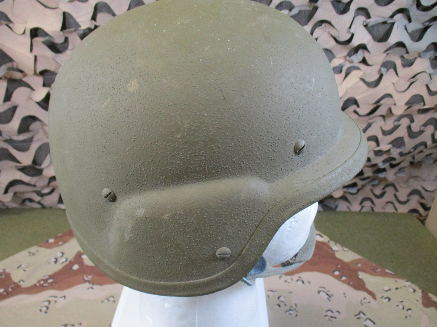 US Military PASGT Helmet Woodland Cover & New Headband Size XS Surplus 9157