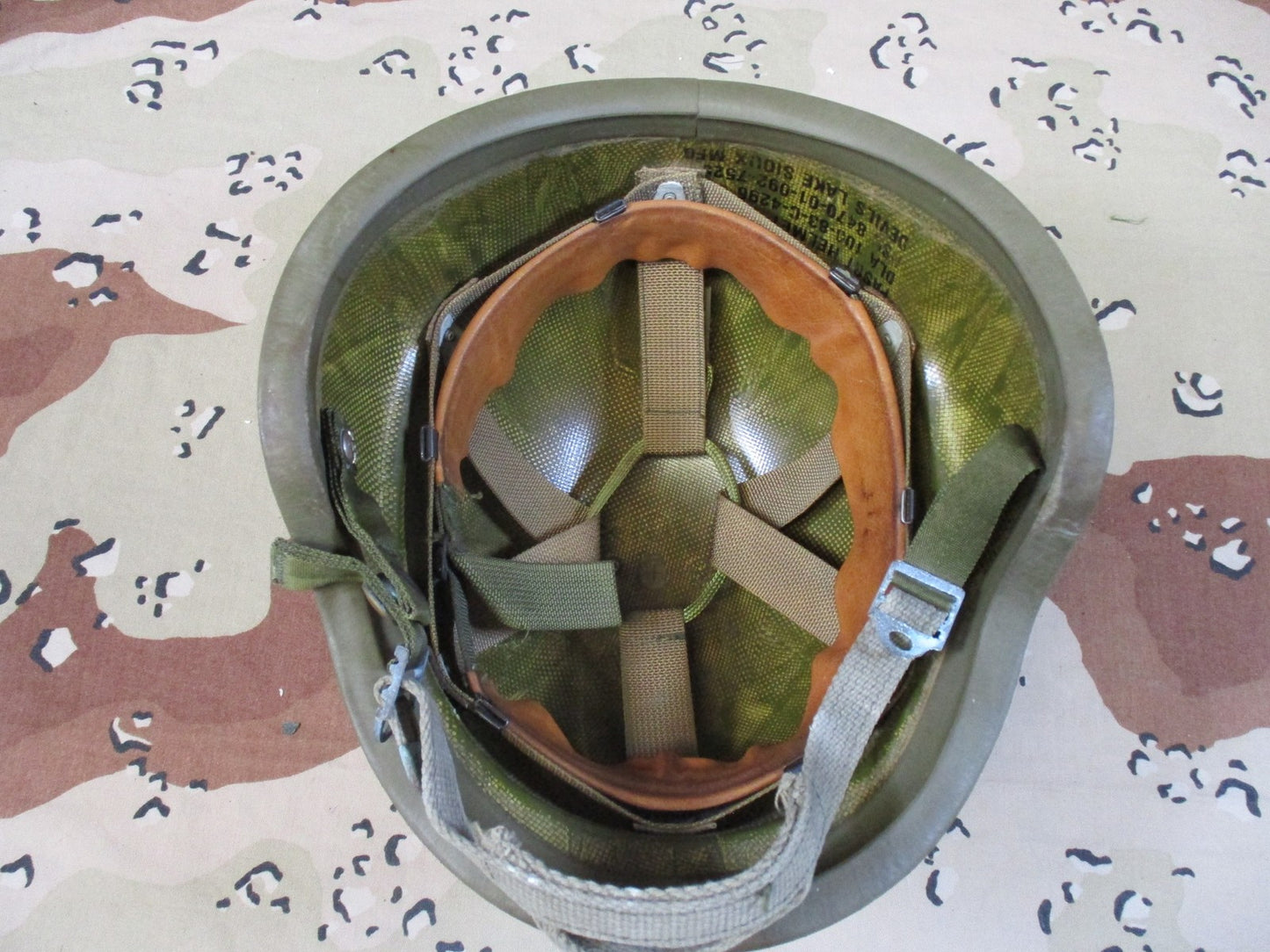 US Military PASGT Helmet Woodland Cover & New Headband Size XS Surplus 9157