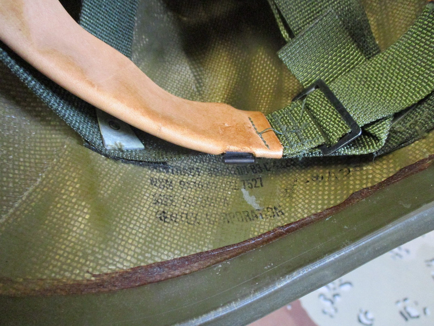 US Military PASGT Helmet Gentex Kpot Woodland Camo Cover Surplus 5974