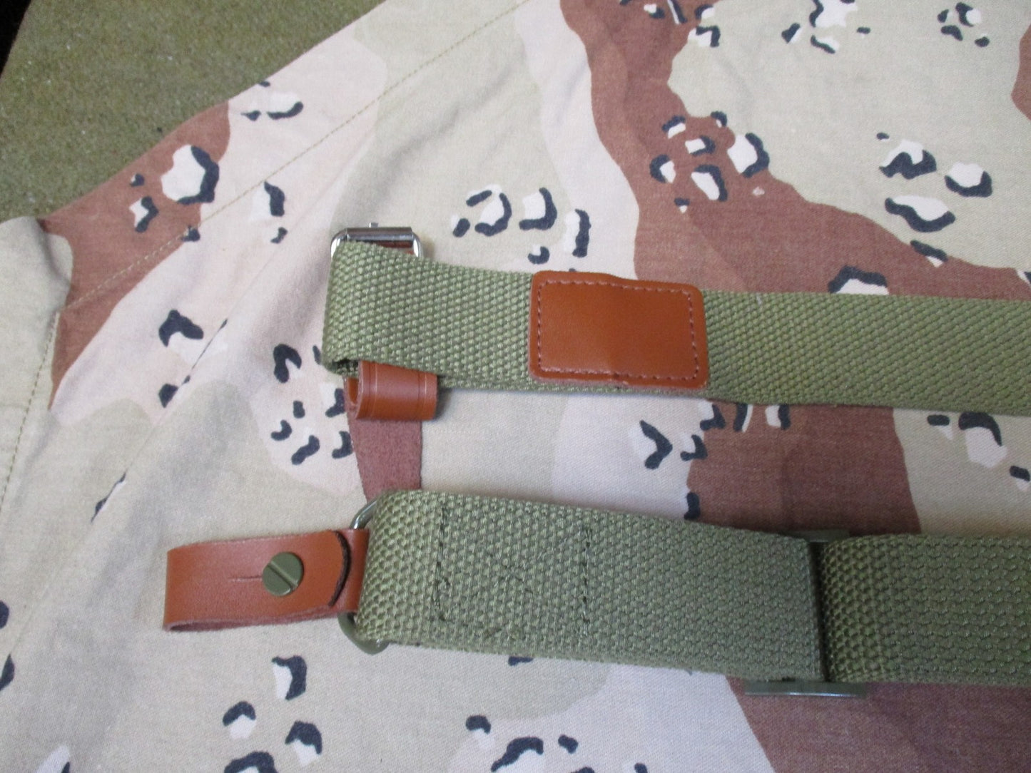 Lot of 3 Military Surplus Tactical Straps & Belts - Olive Drab & Black Webbing