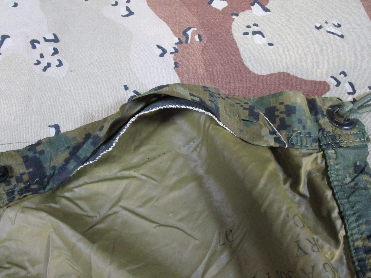 USMC Reversible Field Tarp MARPAT Coyote Brown Military Surplus Camping Gear