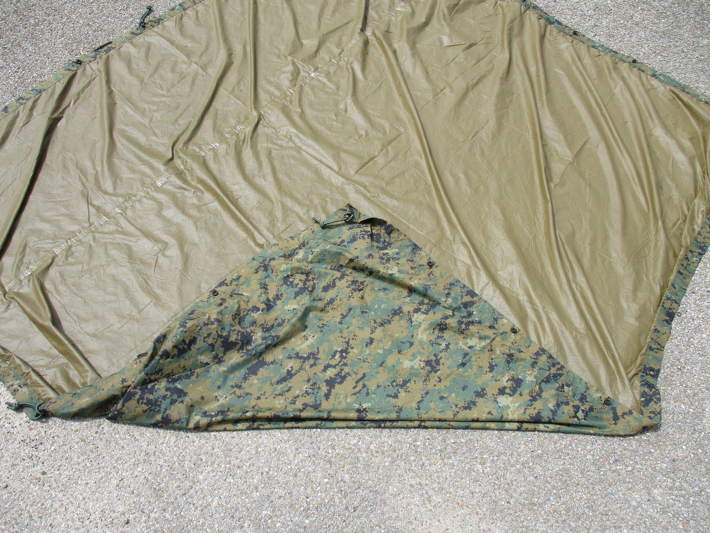 USMC Reversible Field Tarp MARPAT Coyote Brown Military Surplus Camping Gear