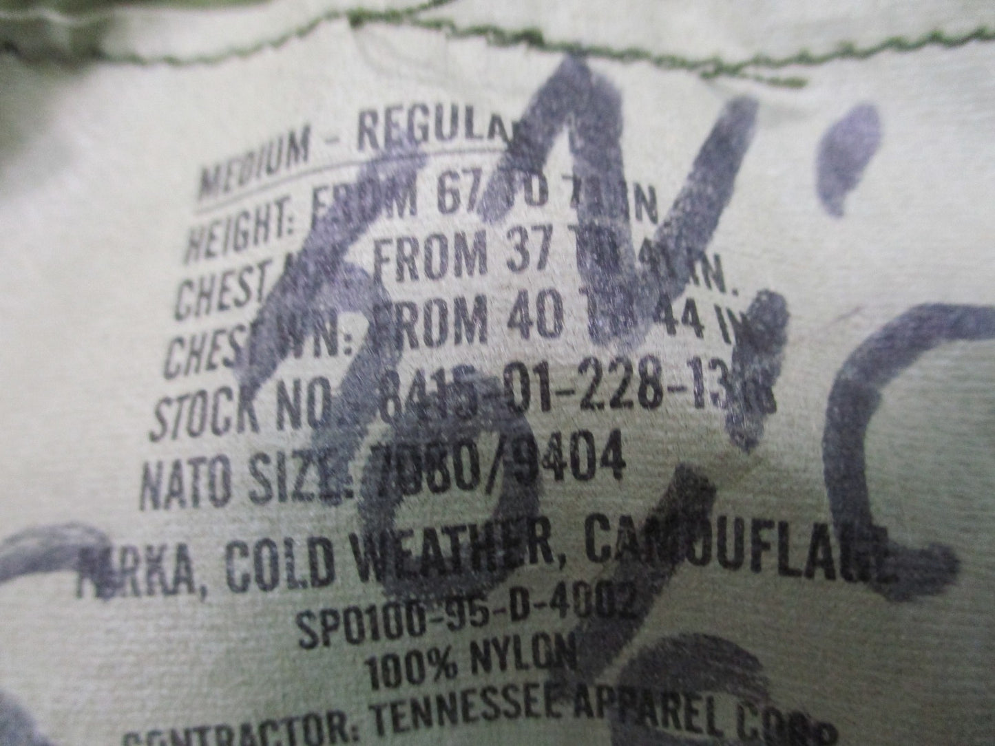MILITARY ISSUE WOODLAND BDU GORE-TEX JACKET WET/COLD WEATHER PARKA MEDIUMREGULAR