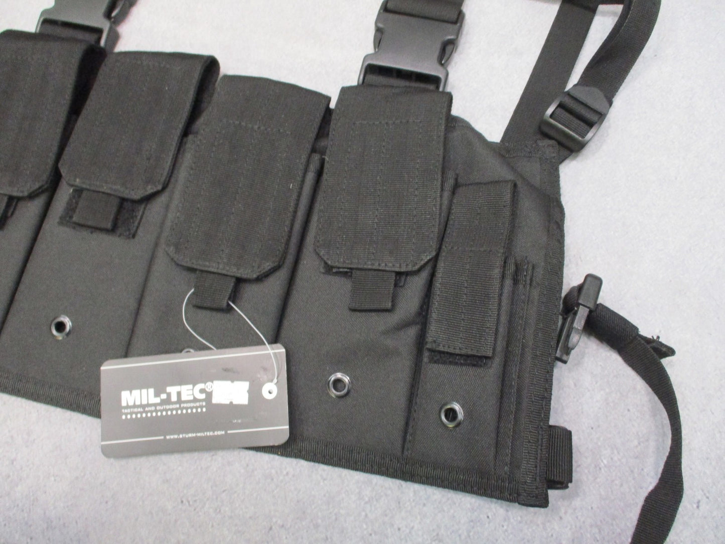 Mil-Tec Tactical Mag Carrier Chest Rig Black Adjustable7.62x39 New