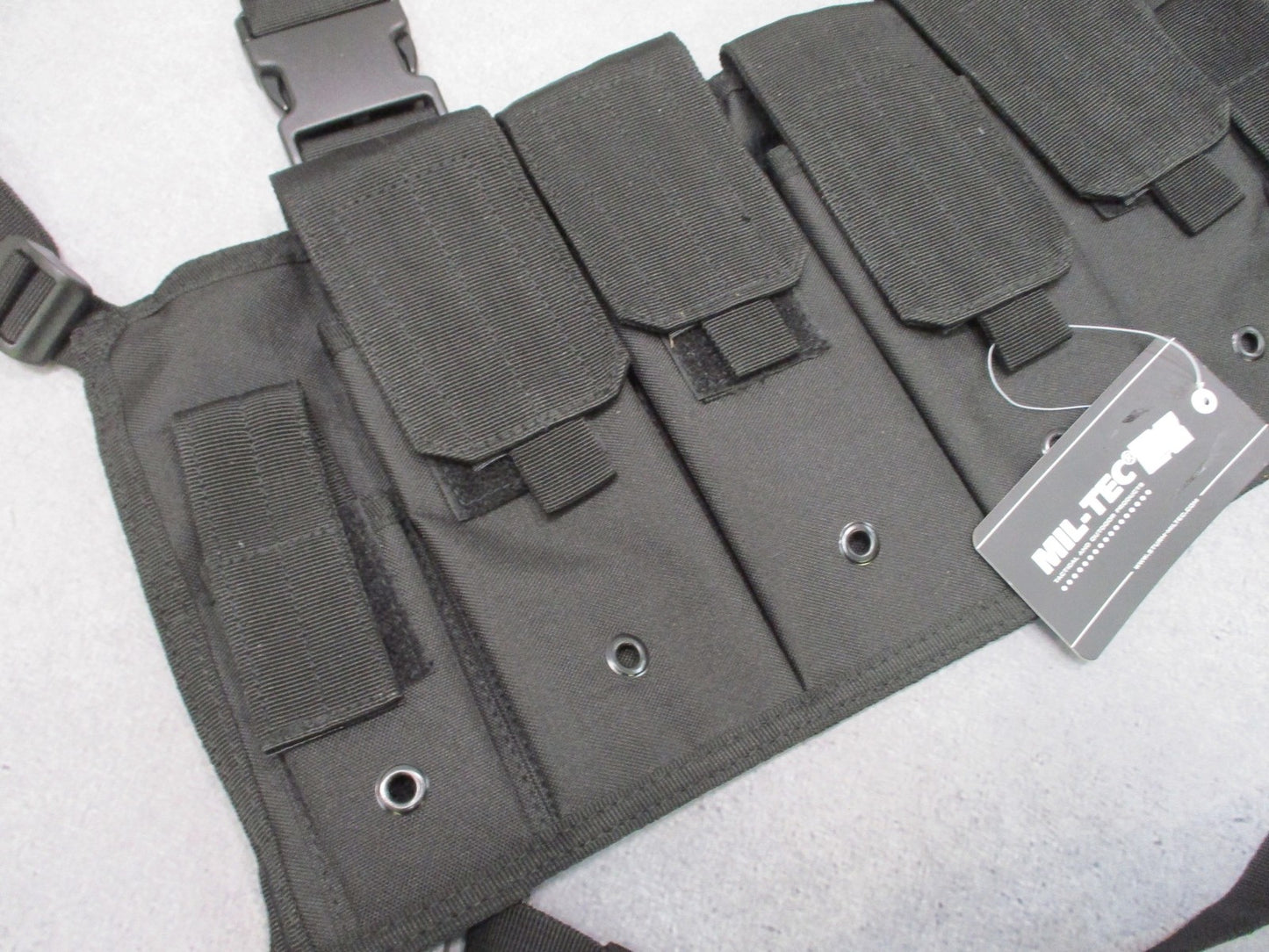Mil-Tec Tactical Mag Carrier Chest Rig Black Adjustable7.62x39 New