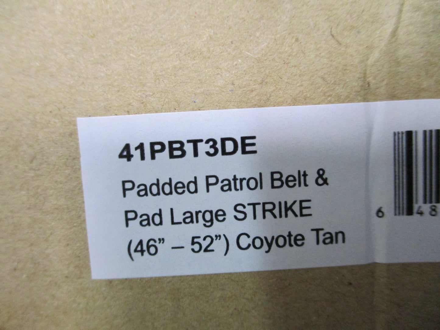 USMC Blackhawk STRIKE Padded Patrol Belt Large 46-52 Coyote Tan Tactical Gear