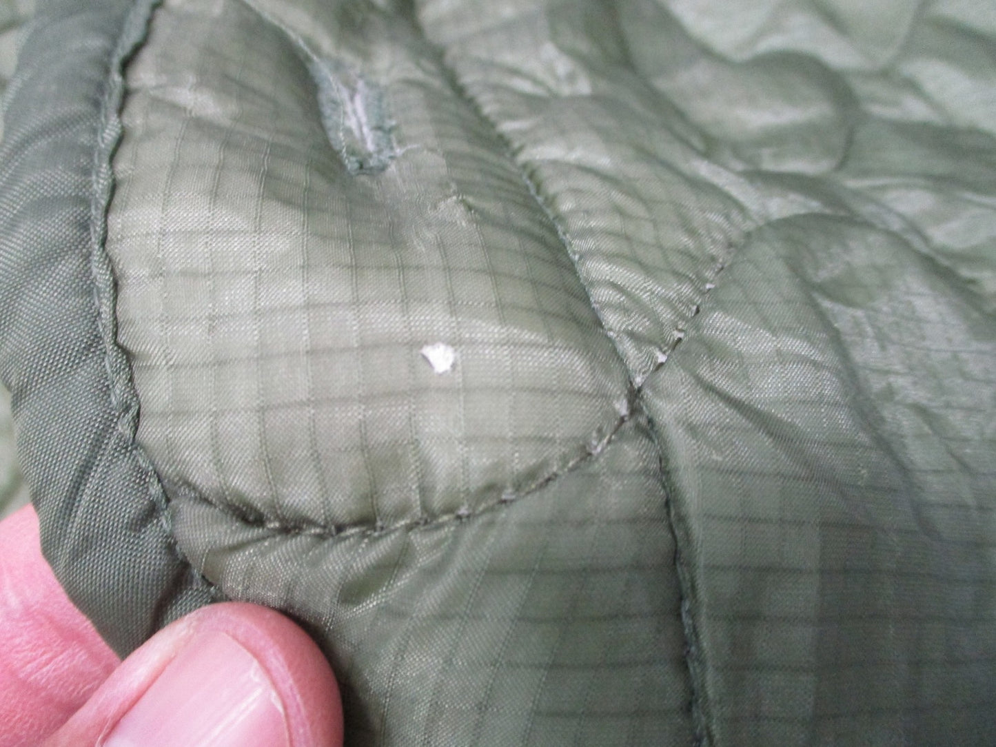 US Military M-65 Field Coat Liner Olive Drab Quilted Jacket Insert Medium Green