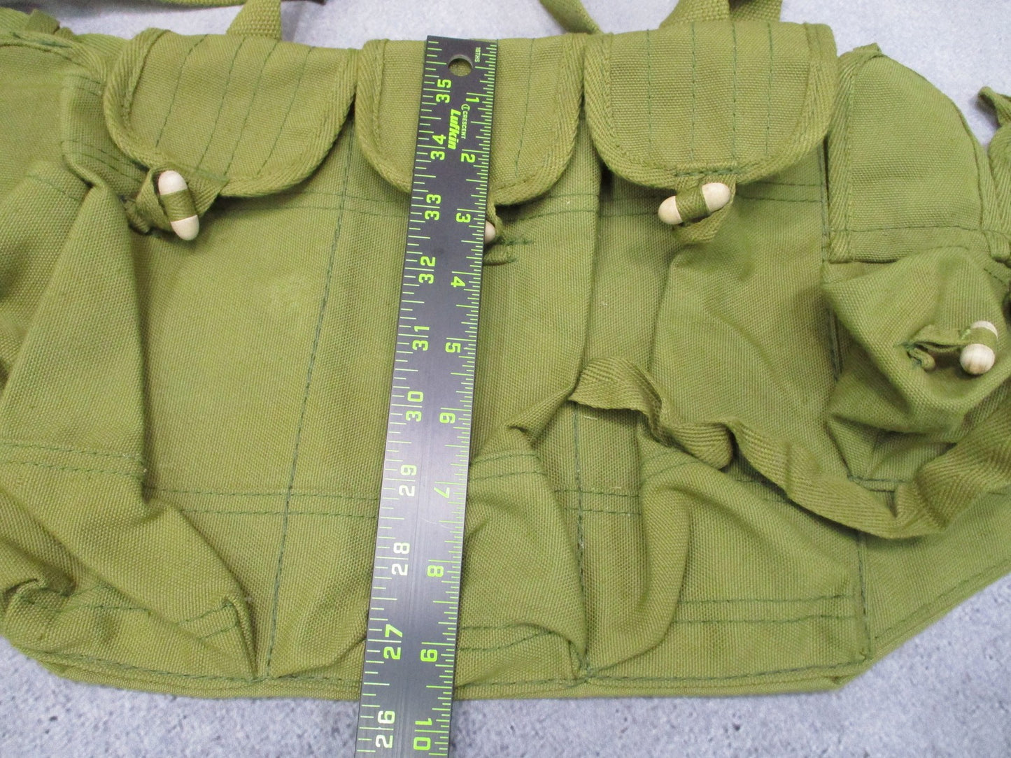 Vintage Style Canvas Chest Rig Tactical Magazine Pouch Green Russian Surplus