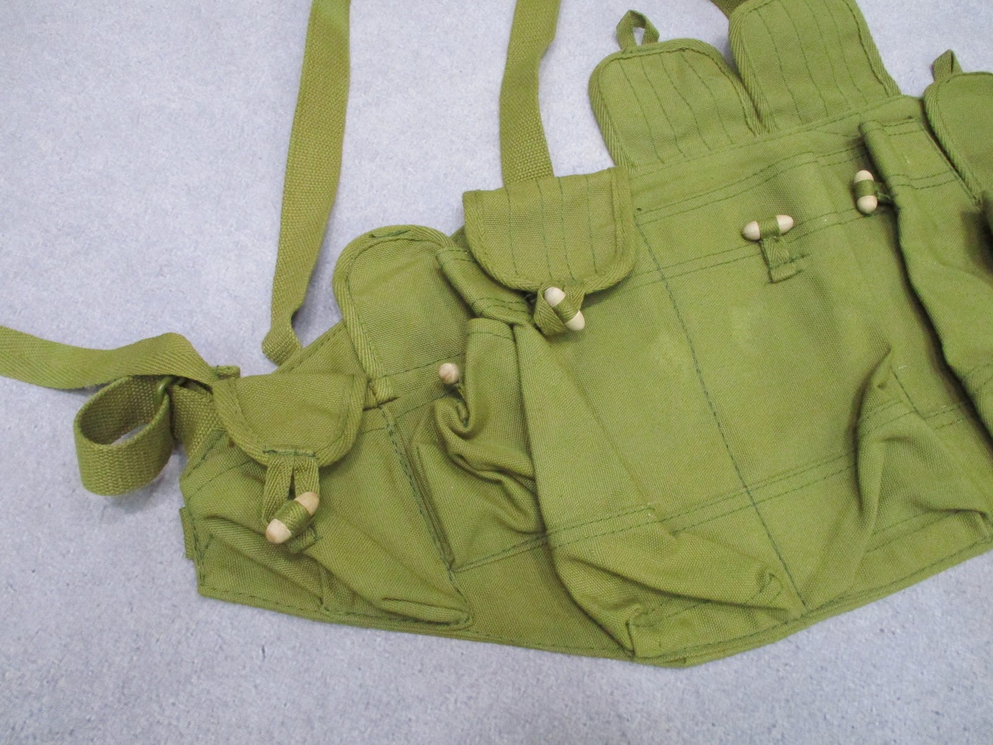 Vintage Style Canvas Chest Rig Tactical Magazine Pouch Green Russian Surplus