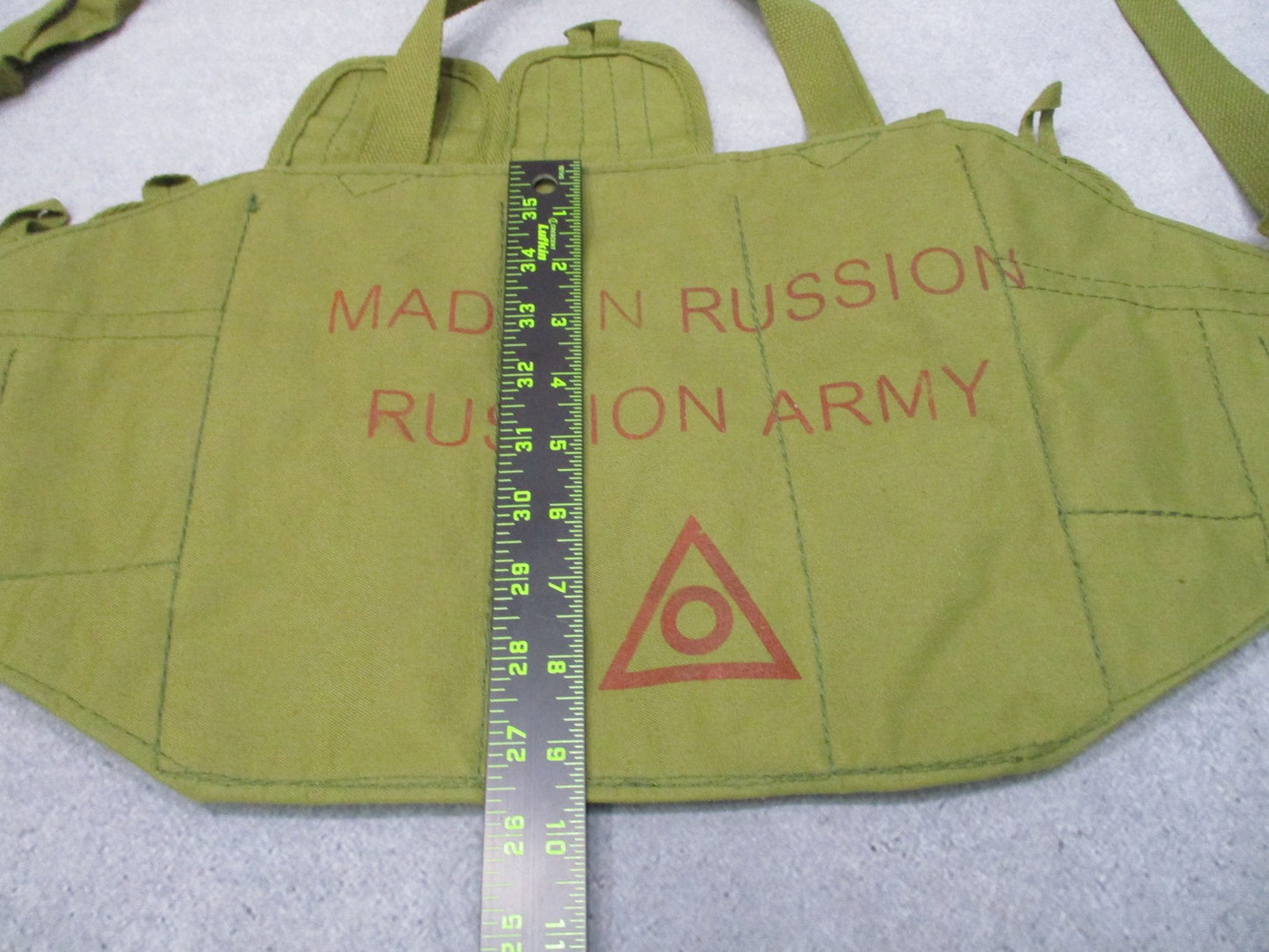 Vintage Style Canvas Chest Rig Tactical Magazine Pouch Green Russian Surplus