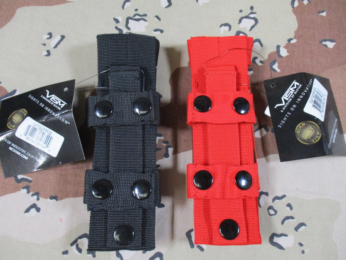 2x VISM Tourniquet Pouch Set Black & Red MOLLE Medical TQ Holder New
