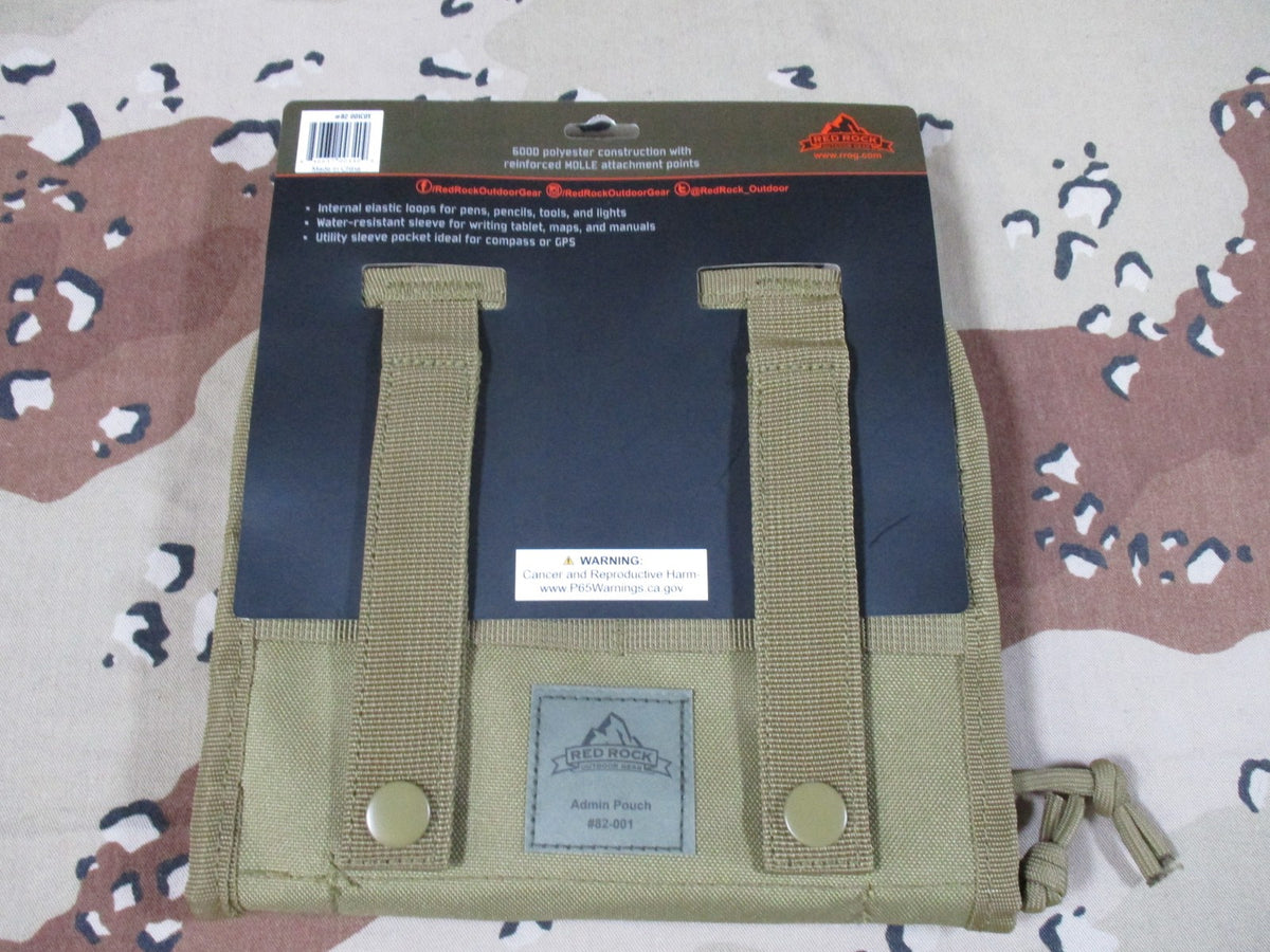 Red Rock Outdoor Gear MOLLE Admin Pouch Coyote Tan 82-001 New