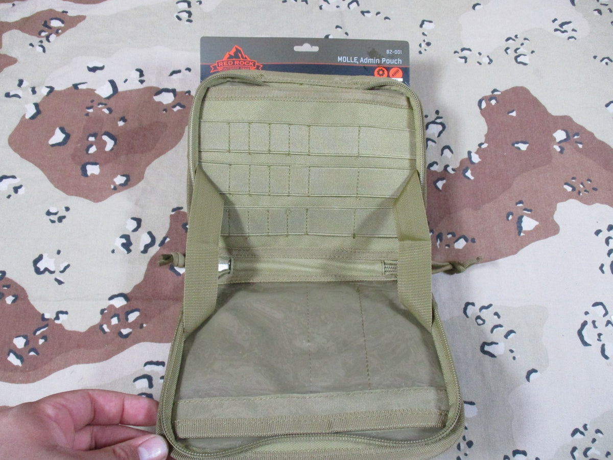 Red Rock Outdoor Gear MOLLE Admin Pouch Coyote Tan 82-001 New