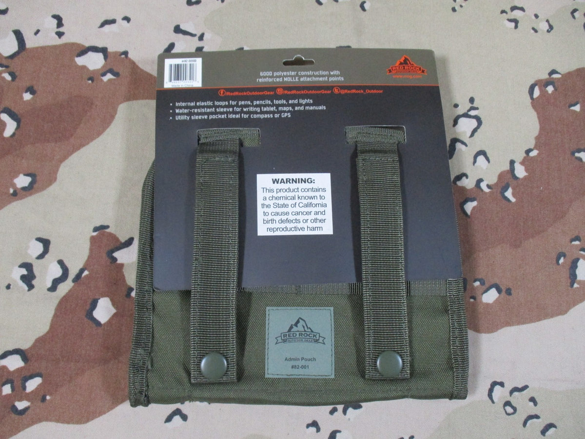 Red Rock Outdoor Gear MOLLE Admin Pouch 82-001 Olive Drab Tactical Utility Bag