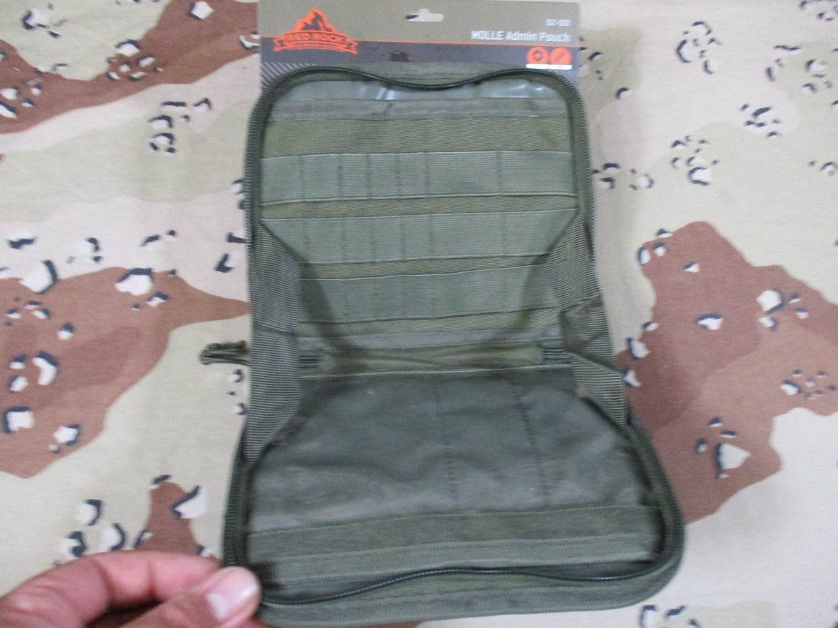 Red Rock Outdoor Gear MOLLE Admin Pouch 82-001 Olive Drab Tactical Utility Bag