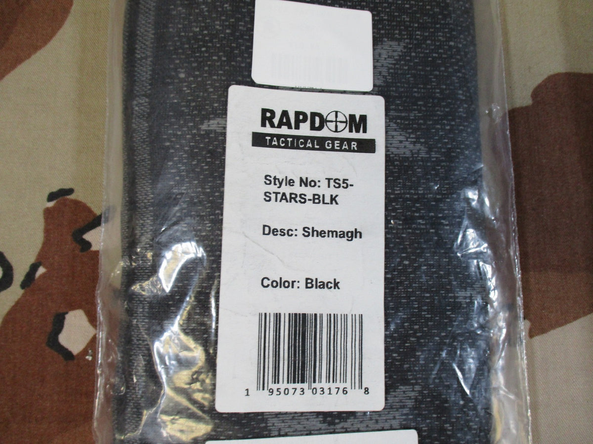2 New Rapdom Tactical Shemagh Scarves Star Pattern Black TS5-STARS-BLK