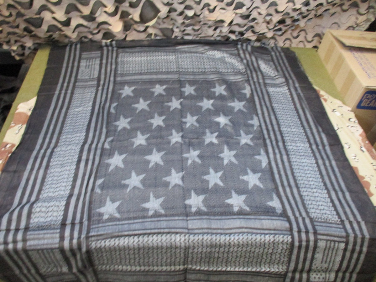 2 New Rapdom Tactical Shemagh Scarves Star Pattern Black TS5-STARS-BLK