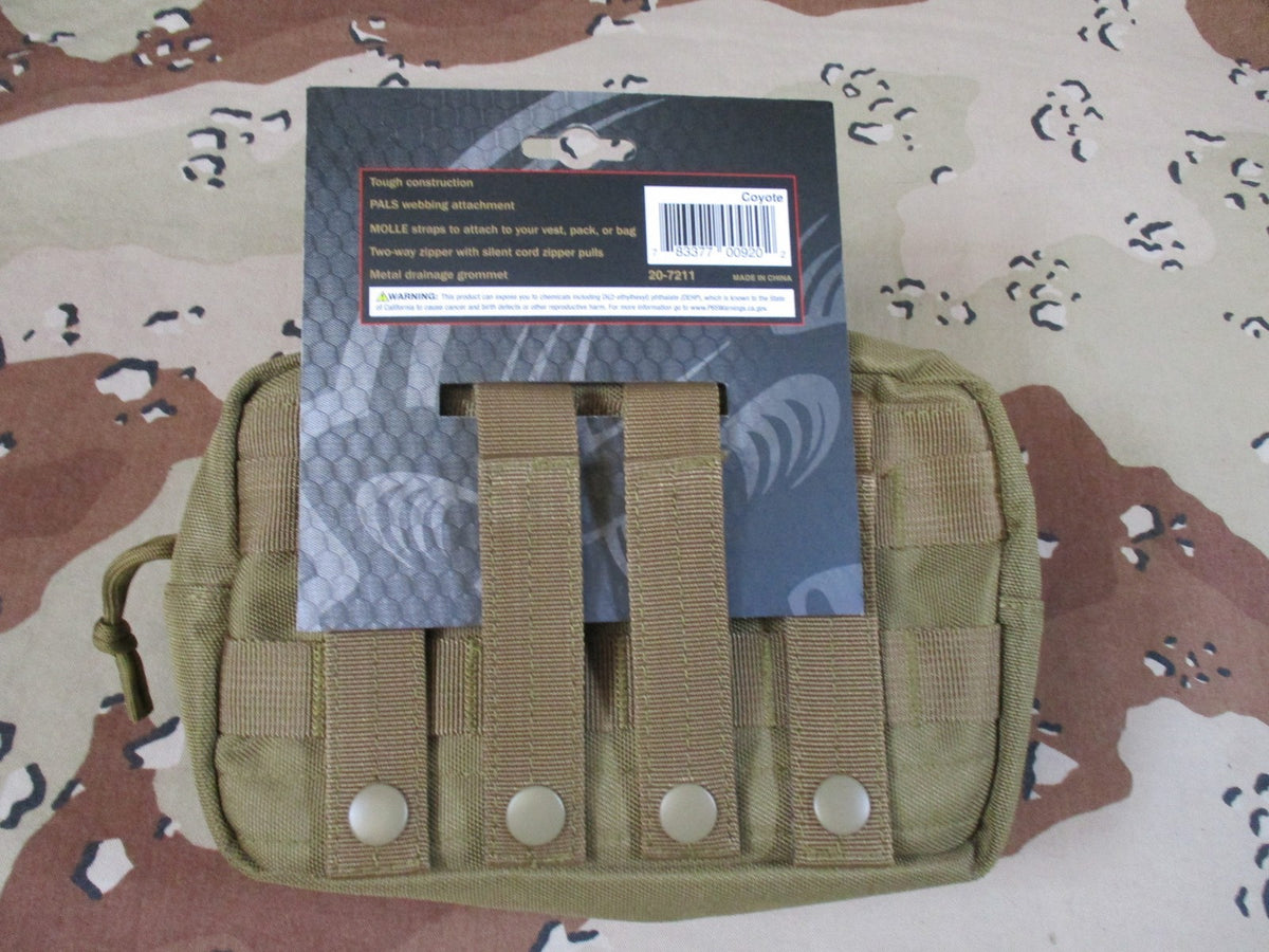 Voodoo Tactical 20-7211 MOLLE Utility Pouch Coyote Tan New with Tags