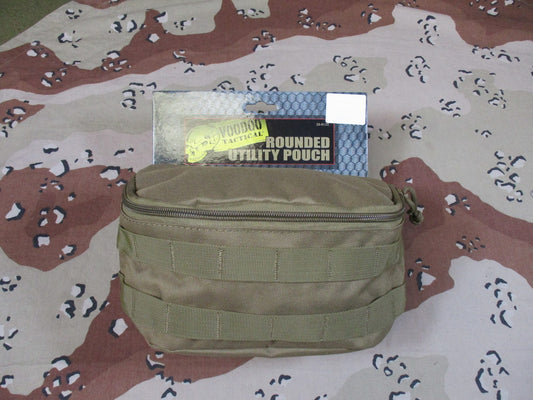 Voodoo Tactical Rounded Utility Pouch Coyote Tan MOLLE Compatible New