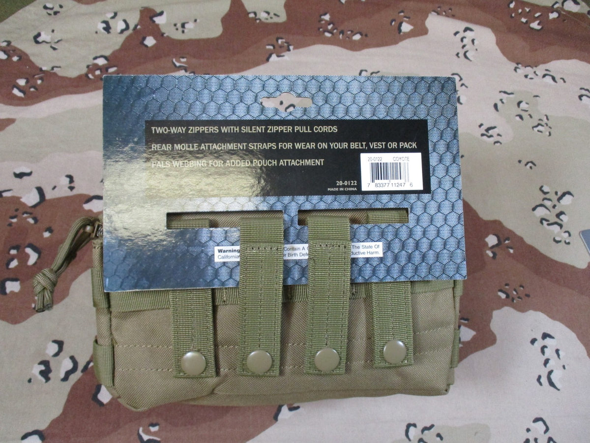 Voodoo Tactical Rounded Utility Pouch Coyote Tan MOLLE Compatible New