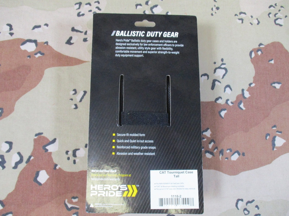 Hero's Pride CAT Tourniquet Case Tall 1118-2 Duty Belt Pouch Black New