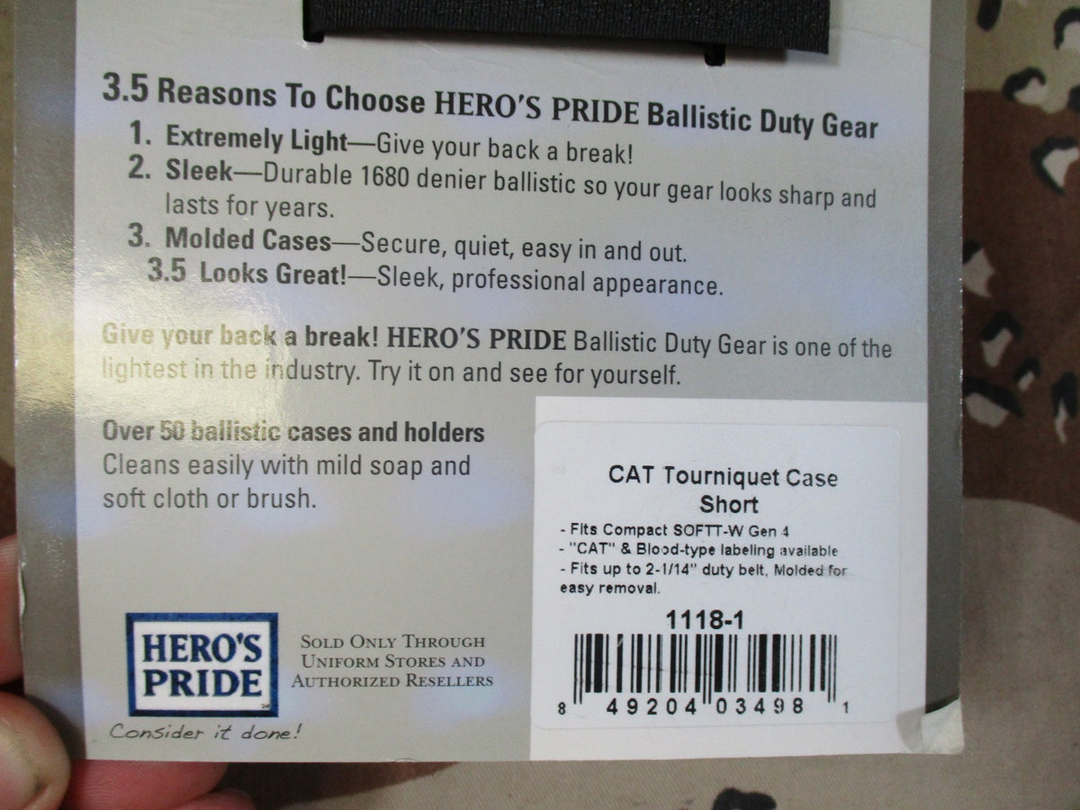 Hero's Pride CAT Tourniquet Case Short 1118-1 Duty Belt Pouch Black New
