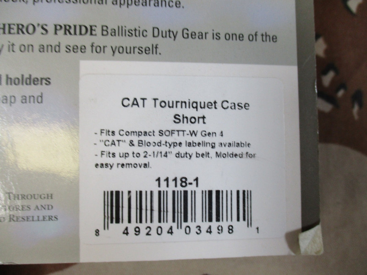Hero's Pride CAT Tourniquet Case Short 1118-1 Duty Belt Pouch Black New