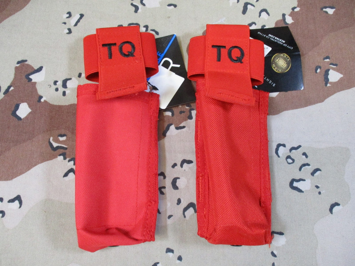 2x VISM VISM Tactical Tourniquet Pouch MOLLE Red CVTQ3020R New