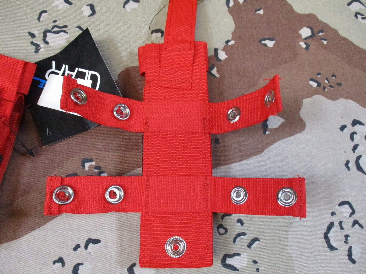 2x VISM Tactical Tourniquet Pouch Red MOLLE Medical Gear Holder New