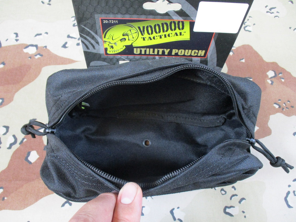 Voodoo Tactical Utility Pouch Black MOLLE PALS Attachment 20-7211 New