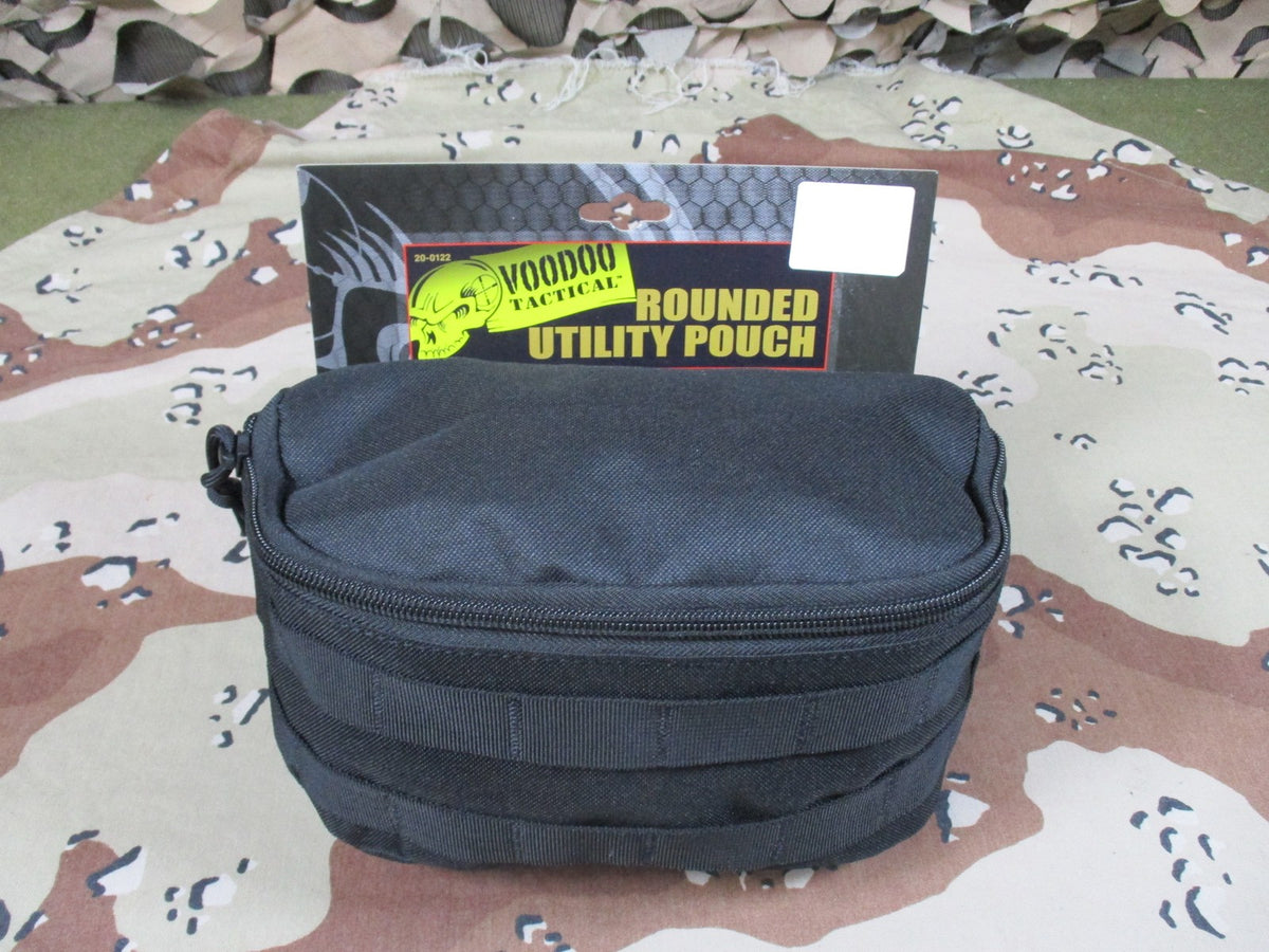 Voodoo Tactical Rounded Utility Pouch Black MOLLE Compatible New