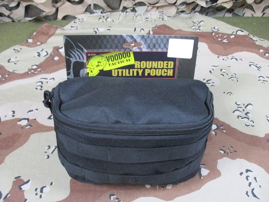 Voodoo Tactical Rounded Utility Pouch Black MOLLE Compatible New