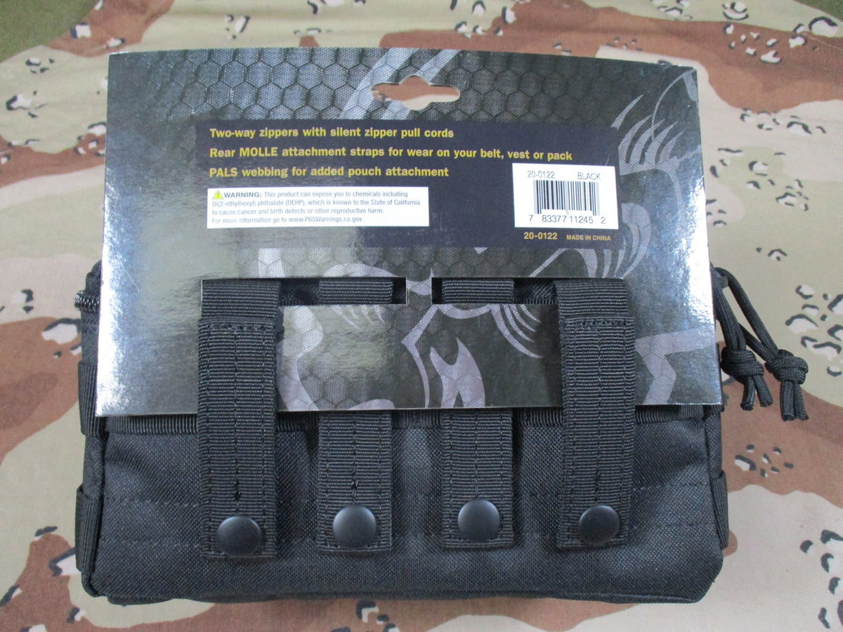 Voodoo Tactical Rounded Utility Pouch Black MOLLE Compatible New