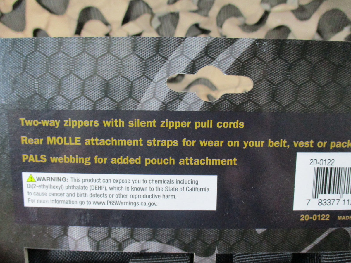 Voodoo Tactical Rounded Utility Pouch Black MOLLE Compatible New