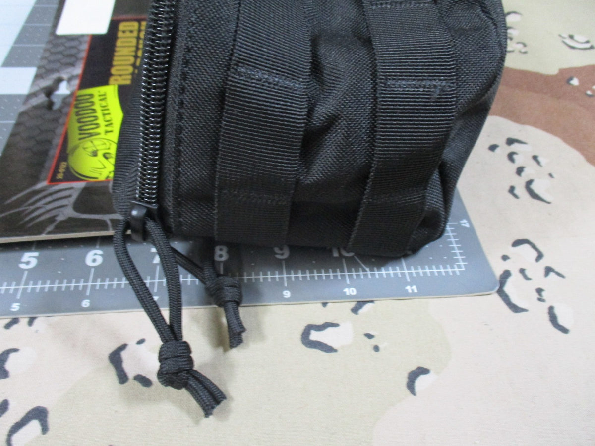 Voodoo Tactical Rounded Utility Pouch Black MOLLE Compatible New