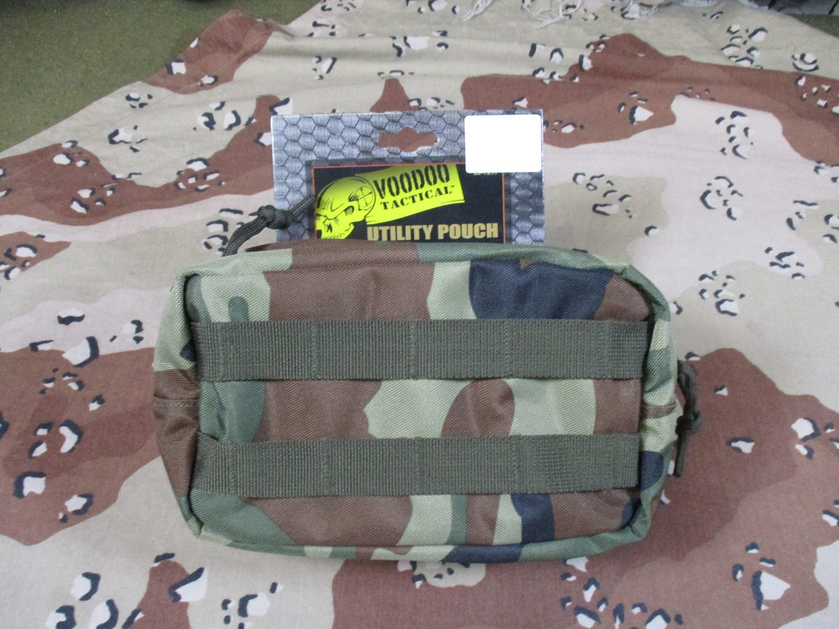 Voodoo Tactical Utility Pouch MOLLE Woodland Camo 20-7211 New
