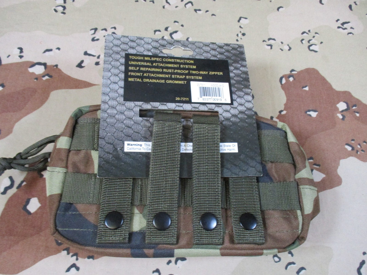 Voodoo Tactical Utility Pouch MOLLE Woodland Camo 20-7211 New