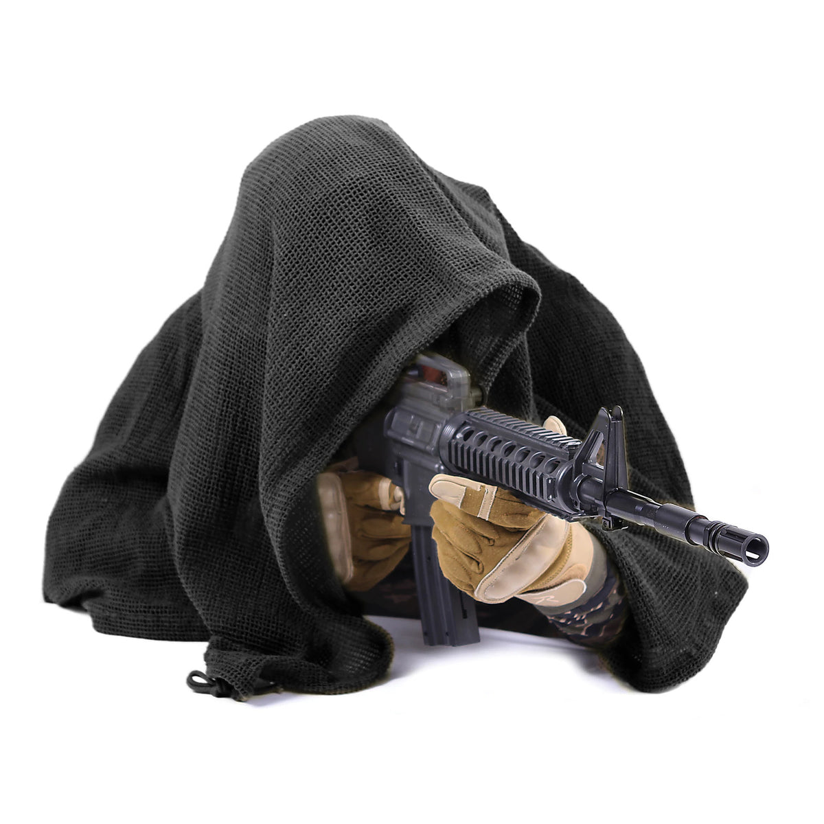 New Rothco Tactical Sniper Veil Black 36x46 Mesh Scarf Shemagh Gear Hammock