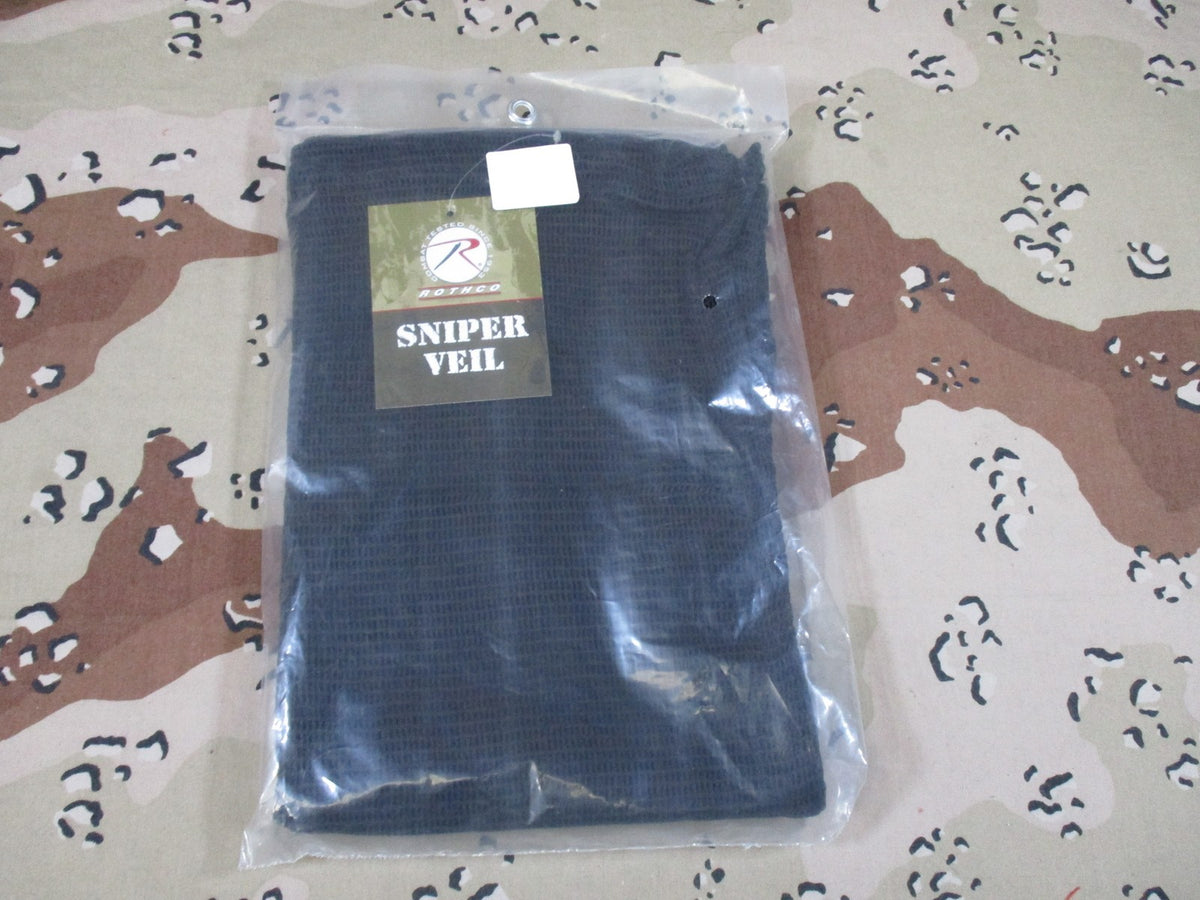 New Rothco Tactical Sniper Veil Black 36x46 Mesh Scarf Shemagh Gear Hammock